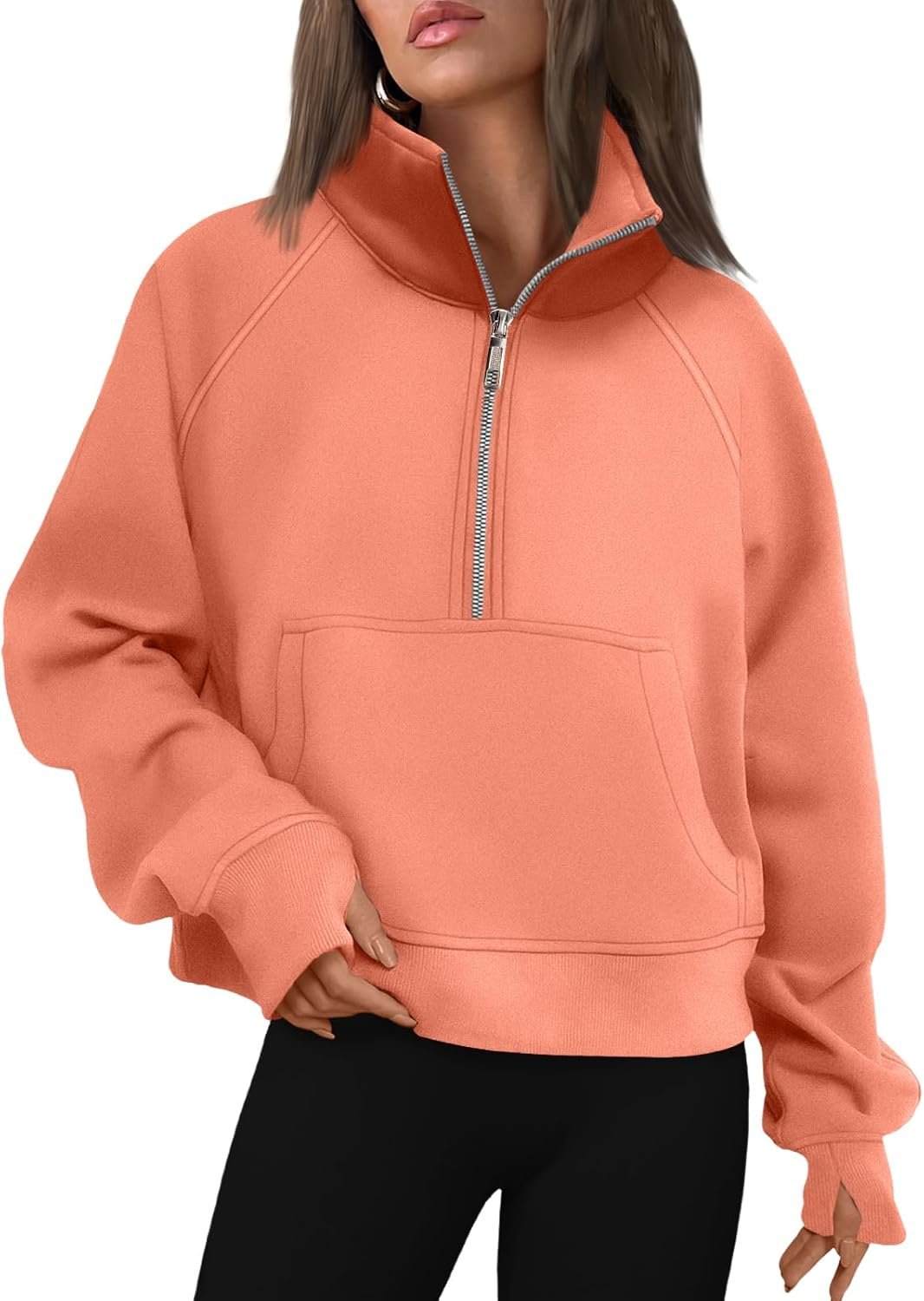 AUTOMET Womens Sweatshirts Half Zip Fleece Pullover Fall Outfits | Fall Fashion Clothes 2026,Cropped Sweatshirts,Cute Y2k Tops,Quarter Zipper Sweater,Winter Loungwear Outfits - Image 23