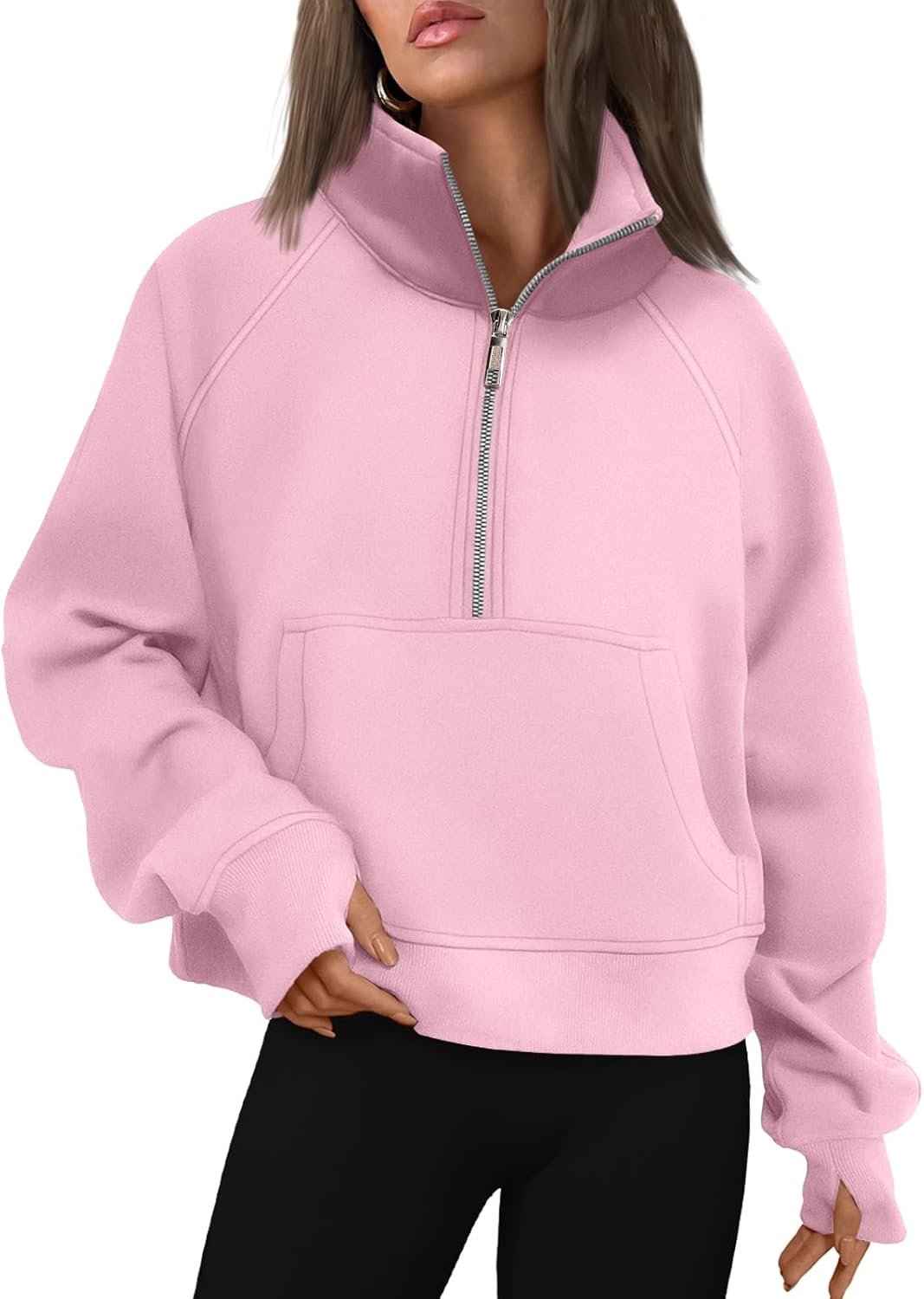 AUTOMET Womens Sweatshirts Half Zip Fleece Pullover Fall Outfits | Fall Fashion Clothes 2026,Cropped Sweatshirts,Cute Y2k Tops,Quarter Zipper Sweater,Winter Loungwear Outfits - Image 27