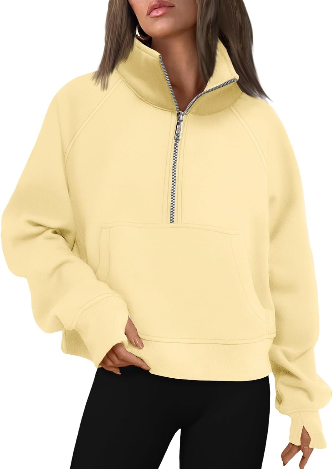 AUTOMET Womens Sweatshirts Half Zip Fleece Pullover Fall Outfits | Fall Fashion Clothes 2026,Cropped Sweatshirts,Cute Y2k Tops,Quarter Zipper Sweater,Winter Loungwear Outfits - Image 34